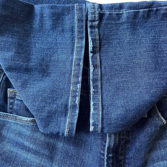 Women's Good American Good Straight Leg Denim High Rise Distressed Jeans sz 25 - Picture 4 of 11
